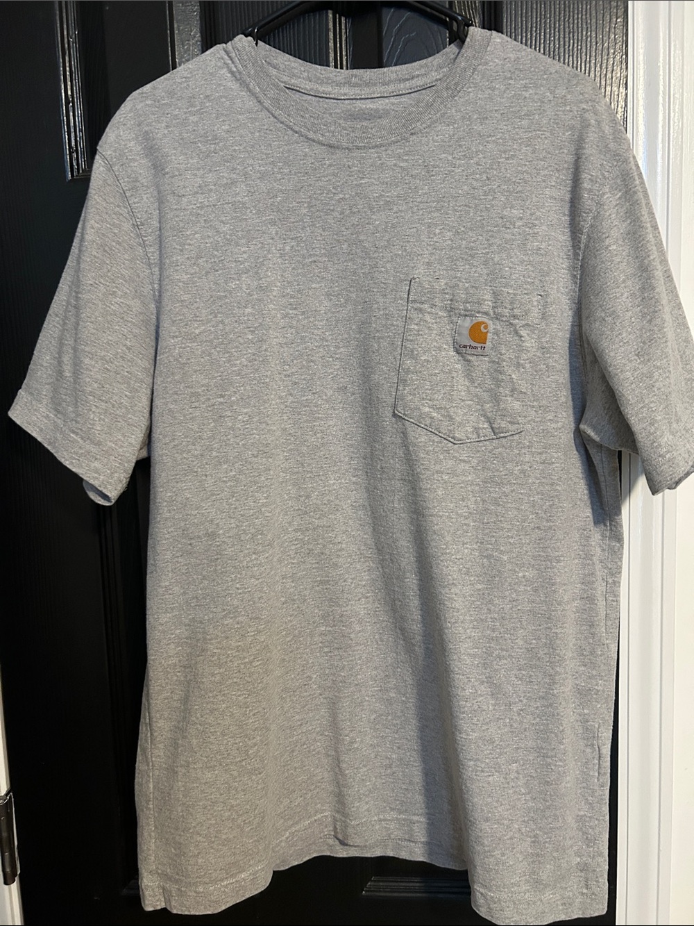 Carhartt Light Gray Pocket Tee with Logo Patch